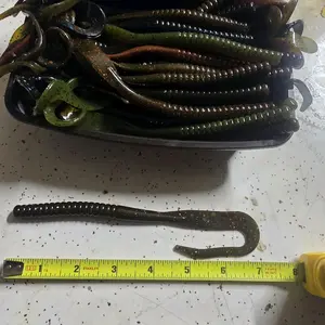 1 lb curly tail ribbon worm for bass