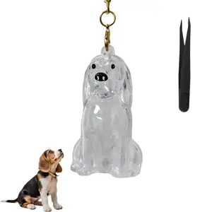 A Labrador-shaped pet hair keepsake box, a portable keepsake bottle that can be attached to a keychain, symbolizing eternal companionship and allowing you to keep the warmth of your beloved pet with you forever.
