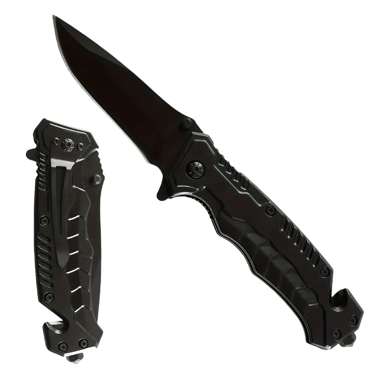 1/3/5pcs Ultimate EDC Pocket Knife Foldable(with Sharpening) Multi Tool Knife with Clip High-Quality Folding Knife-Sturdy Blade Textured Grip Glass Breaking Tool for Versatile Tool Suitable for Outdoor Camping Mountaineering Ideal