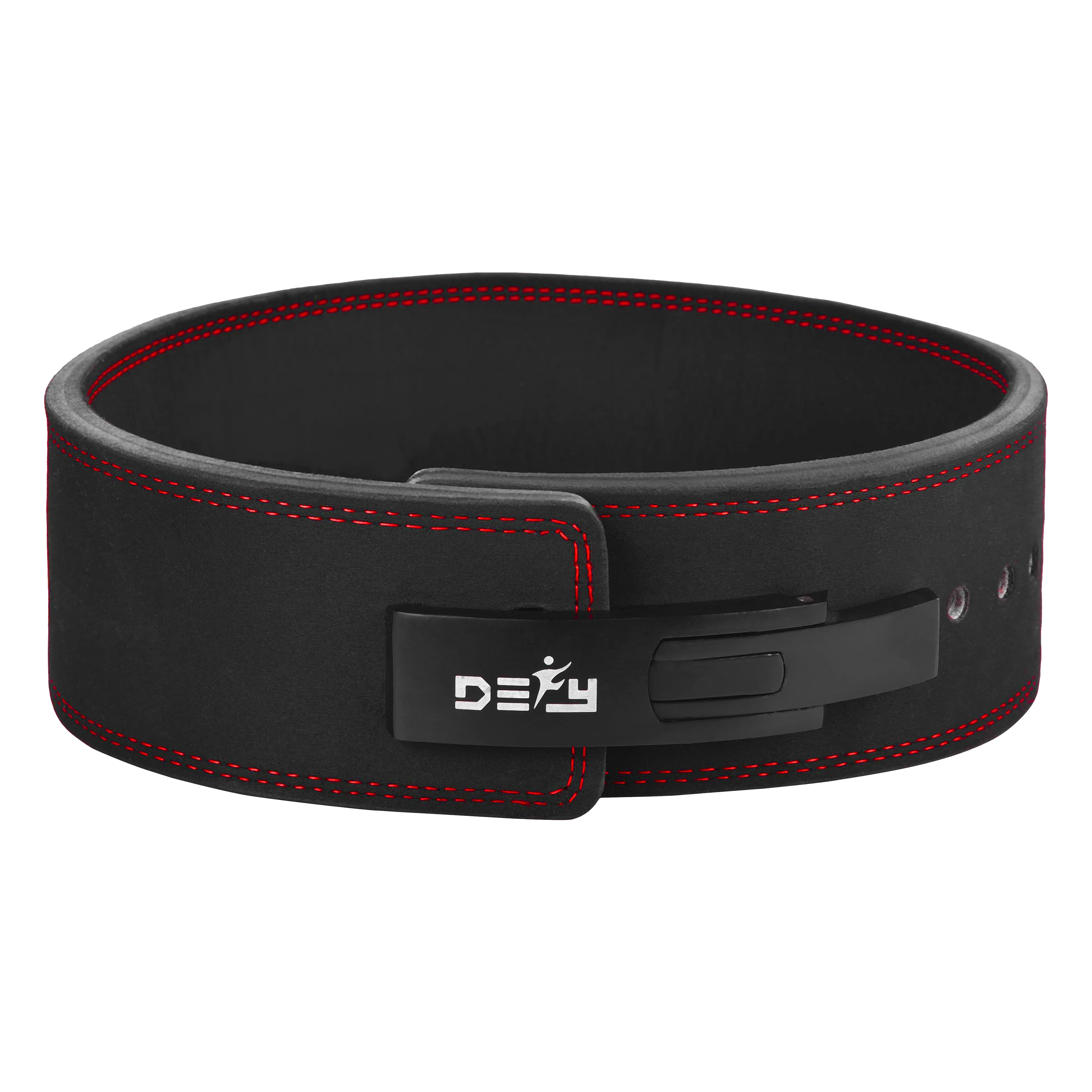 DEFY Weightlifting Lever Belt – 4” Wide Powerlifting Strongman Gym Belt for Men & Women – 10MM Lever Belt for Lower Back Support, Workout, Deadlift & IPF Bodybuilding