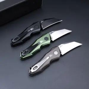 7350 small folding knife, aluminum alloy handle, high hardness blade, outdoor camping driving survival EDC tool, the best gift.