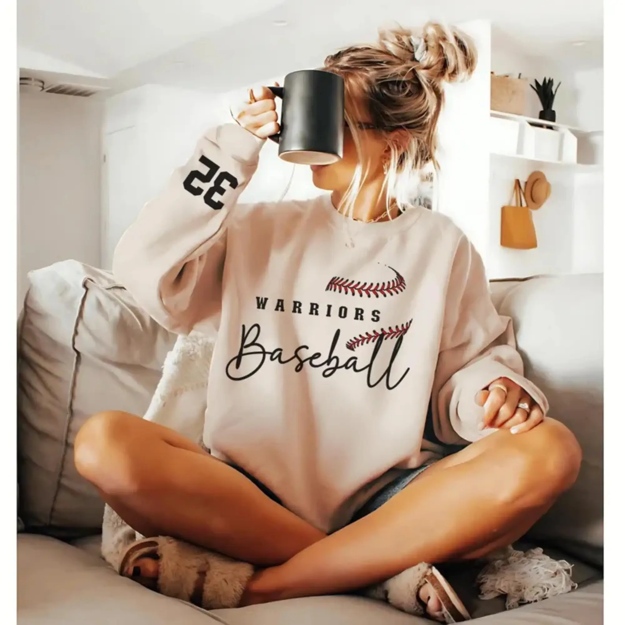 Custom baseball sweatshirt, personalized baseball mom gift, spirit wear, women's team name and number sweater, game day hoodie