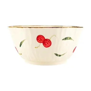Golden Lion 8-Inch Cherry Series Irregular Soup Bowl - Large Capacity 1600ML, Perfect for Ramen, Pho, Cereal