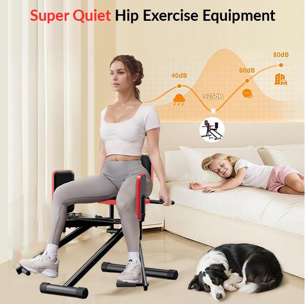 2-in-1 Hip Abductor & Adductor Machine for Home Gym - Adjustable Glute Trainer, Inner/Outer Thigh Workout Equipment for Hip Sculpting & Butt Lifting