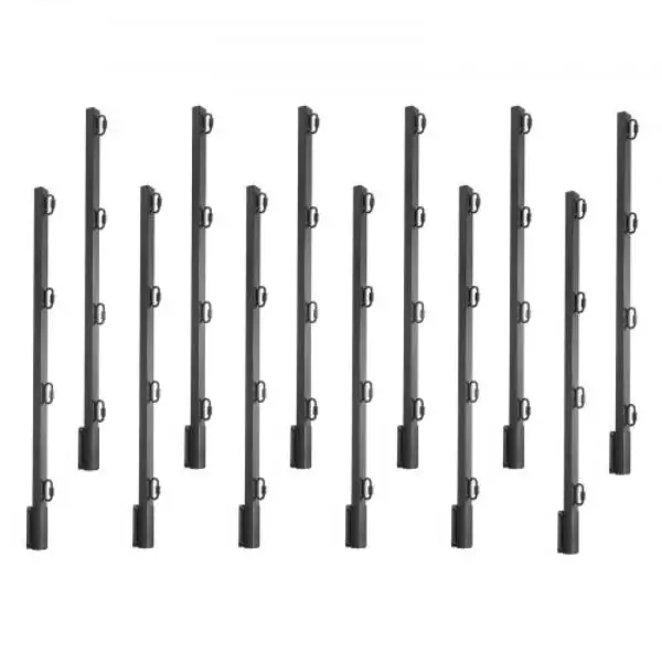 Vevor FZXYZQFZX12J0MMPW001V0 Fence Post Extender - 32.1 in. Barbed Wire Arm - Sturdy Steel Fence Height Extender - Flat or Surface Mounted Barbed Wire Extension Arms - Pack of 12