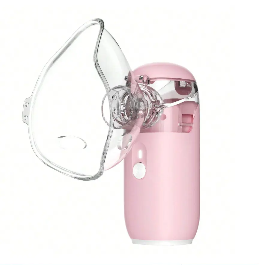 1PCS USB PINK Portable Household Humidifier, Handheld Ultrasonic Mist Maker For Mouth & Nose, USB Rechargeable