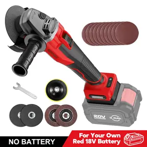 4-1/2" Cordless Power Angle Grinder Tool Kit, for Milwaukee M18 Li-ion Battery,  Includes Cutting & Grinding Wheels, Quick Change Wheel System - No Battery Included