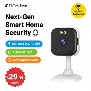 Stay Connected to Home 24/7! 5G Dual-Band Smart Cam with Color Night Vision & Easy Magnetic Install Cameras Safety Safety