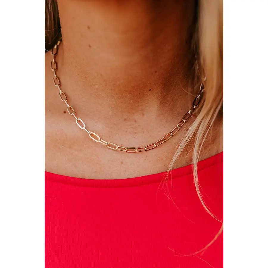NYC Ready Link Necklace in Gold