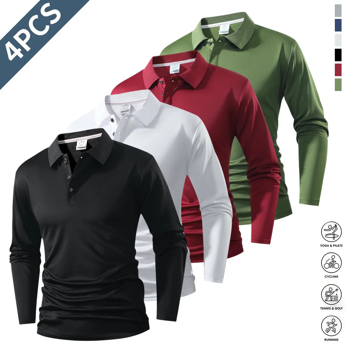 Black, white, red, green