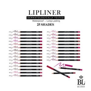 BEL London Waterproof Lip Liner Pencil – 25 Shades, Smudge-Proof, Long-Lasting, Soft & Blendable