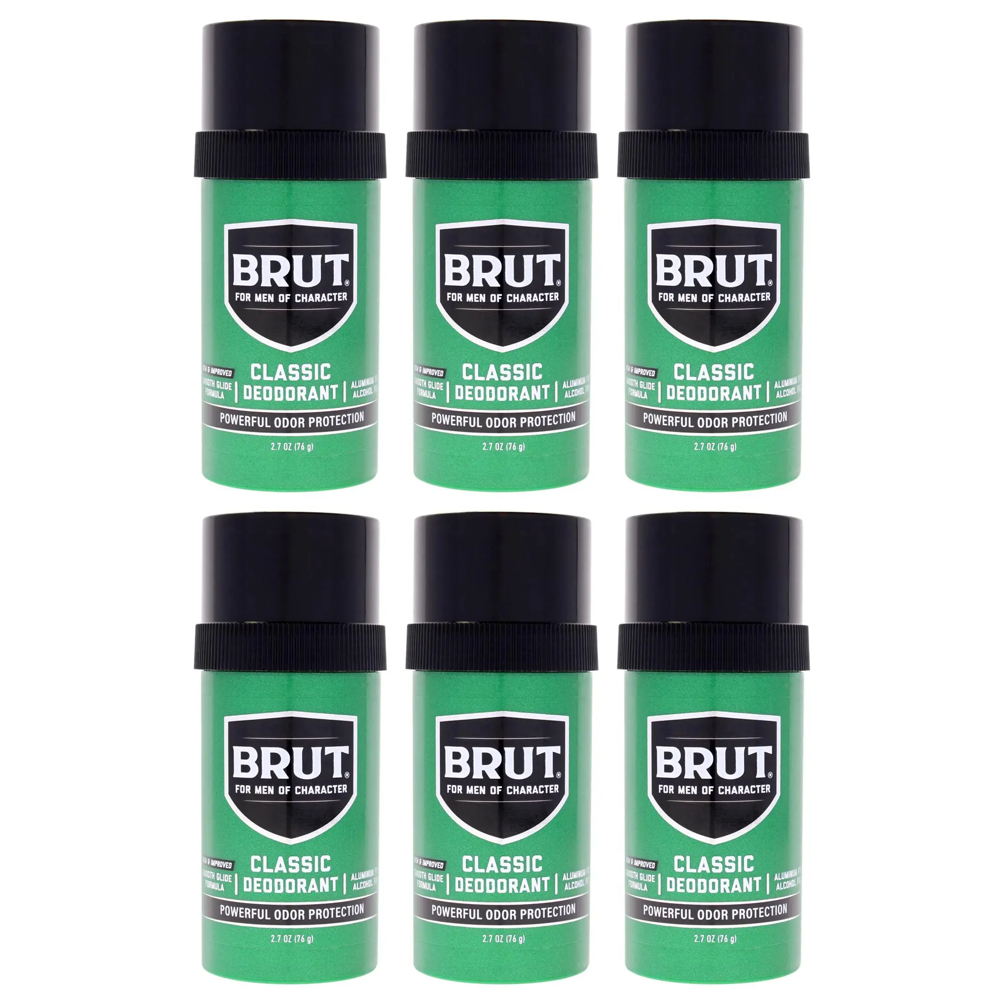 Brut by Faberge Co. for Men - 2.5 oz Deodorant Stick - Pack of 6