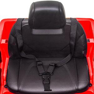 GARVEE 12V Battery-Powered Ride-On Car - Licensed Chevrolet Silverado GMC Truck for Toddlers with Remote Control, MP3/Bluetooth, Spring Suspension, LED Lights, Available in Black, White, Pink, and Red.