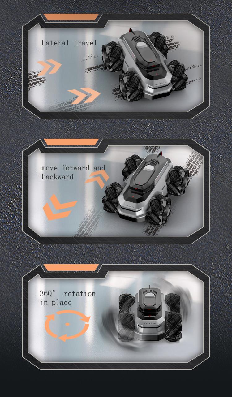 BRRRRT Amphibious Remote Control Car 4WD Waterproof RC Vehicle 360°Rotation RC Truck Stunt Car 2.4 GHz Remote Control Boat for 5 6 7 8 9-12 Kids Girls Boys Gift All Terrain Water Beach Pool Toy