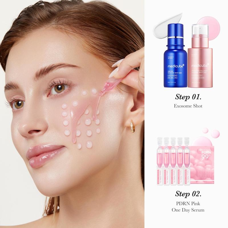 [medicube] 99% Salmon DNA Home Aesthetic Duo | Liquid Skin Booster, Daily Intensive Care for Skin Glow & Hair Vitality, Korean Aesthetic-Level Care at Home, Korean Skincare, K-beauty, pdrn