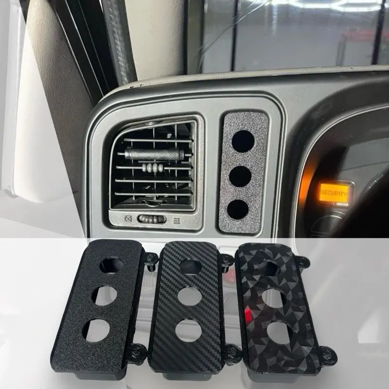 99-06 GMC/Chevy gmt800 3 Switch Holder - Black 3-Switch unit Truck Organizer