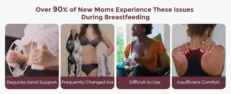 Momcozy Pumping Bra Hands Free, HF049 Upgraded Breast Pump Bra with Widened Band, Pumping Nursing Bra in One, Adjustable Straps