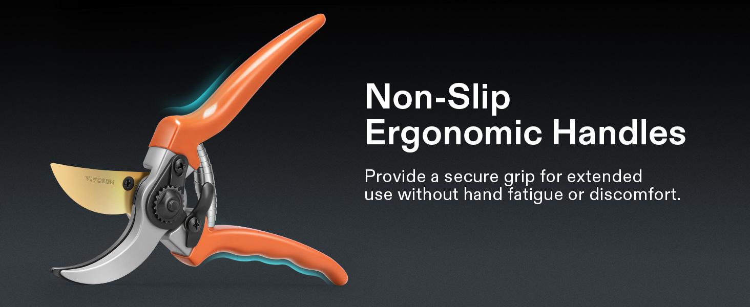 VIVOSUN 8" Bypass Pruning Shears for Gardening, Heavy-Duty Garden Scissors, Ultra Sharp Pruners with 3/4 in. Cut Capacity, Garden Clippers for Pruning