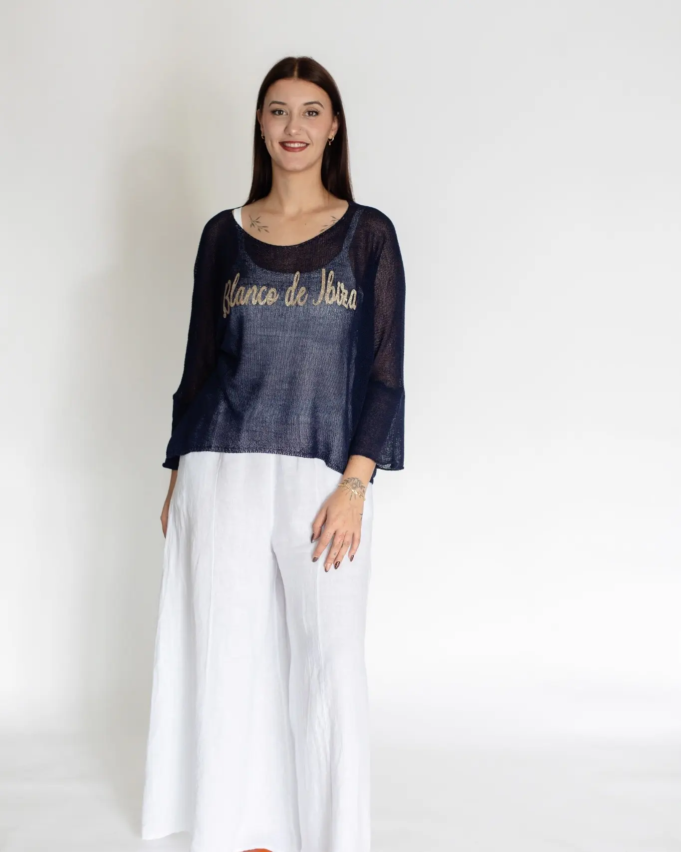 Blanco de Ibiza Crochet Knit Blouse XS-XL