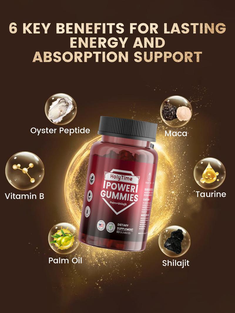 HolyTime Shilajit Gummies 4000 mg | Black Friday & Cyber Monday BFCM Deal | Limited Edition|5-Bottle|Made in USA