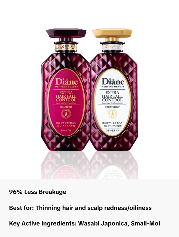 [Diane Perfect Beauty Official] Argan Oil & Keratin Shampoo & Treatment Set for Hair Fall & Damage Repair