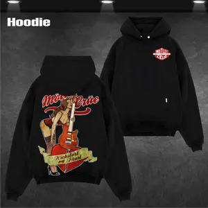 Vintage Motley Crue - Kickstart My Heart Band Tour Rock Hoodie Shirt Vintage Band Shirts Casual Comfort Cotton Fabric Fit Top , Top Men's and Women's Clothing