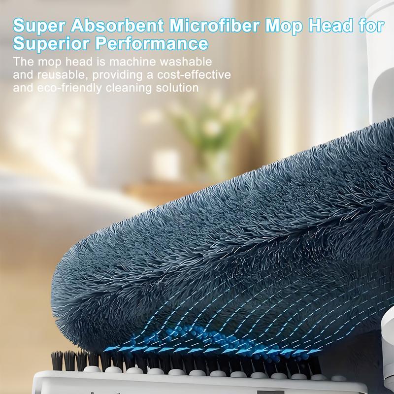 Bepatio 360° Spin Mop and Bucket Set with 2/4 Microfiber Refills , Square Spin Mop Head & Dual Compartment Mop Bucket , Wet And Dry Use, Perfect for Bedroom & Living room & Bathroom