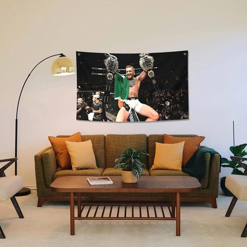 Conor McGregor Boxing 3x5FT Flag Funny Poster Durable Man Cave Wall Flag for College Dorm Room Decor Banners Ornaments Decoration Print  Tapestry