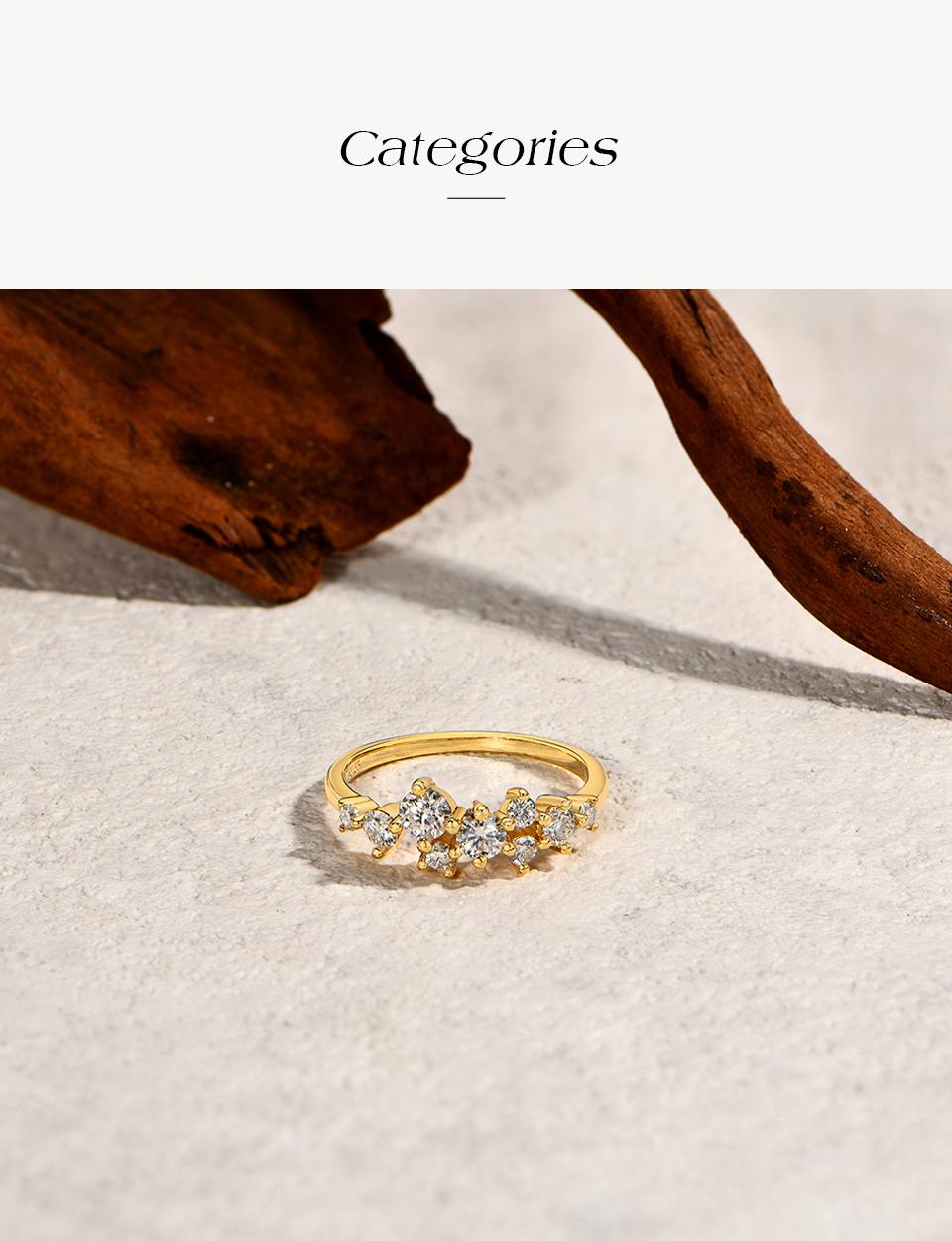 ATTAGEMS Sparkling D Color Lab-Created Moissanite Ring 925 Sterling Silver Casual Design Party Anniversaty Birthday Ring Gift for Women Unisex R304