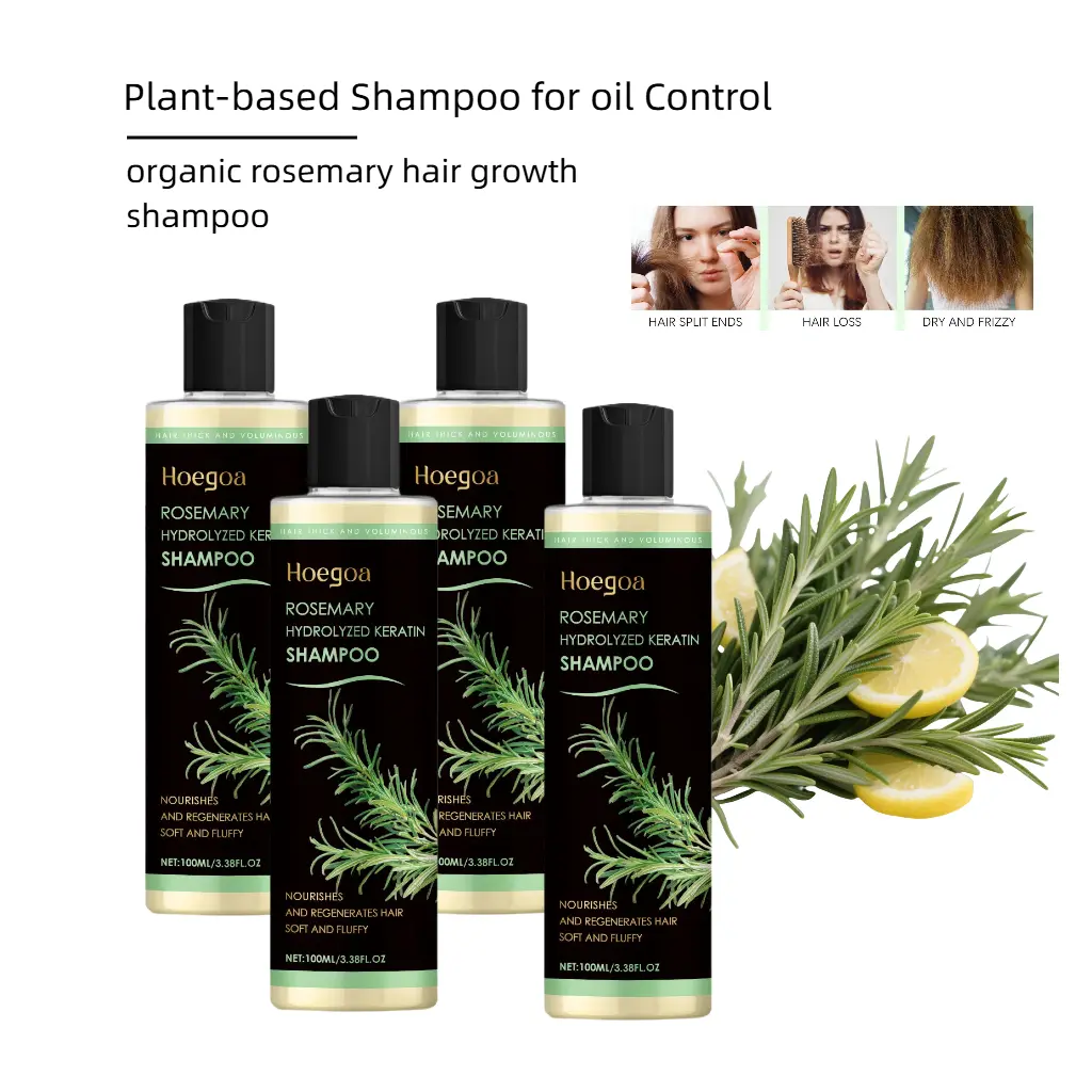 organic rosemary hair growth shampoo, natural rosemary,Plant-based Shampoo for Oil Control, Nourishment, Moisturization, Repair, Volume, and Refreshing Feeling Cleanser Conditioner