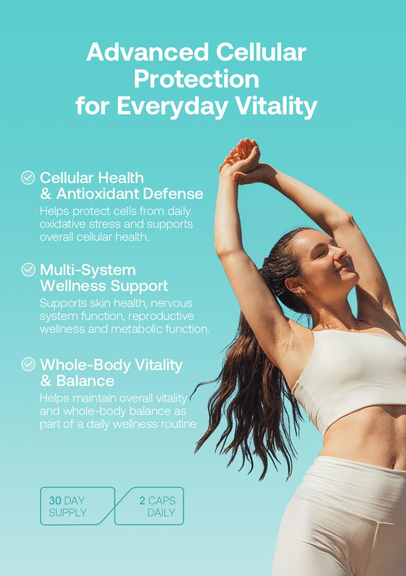 Laife L-Ergothioneine PLUS – Advanced Anti-Aging Cellular Support for Skin, Energy & Whole-Body Vitality with L-Ergothioneine, Nicotinamide Riboside (NR), Fisetin, Quercetin, Curcumin, Magnesium & Ecdysterone-60 capsules