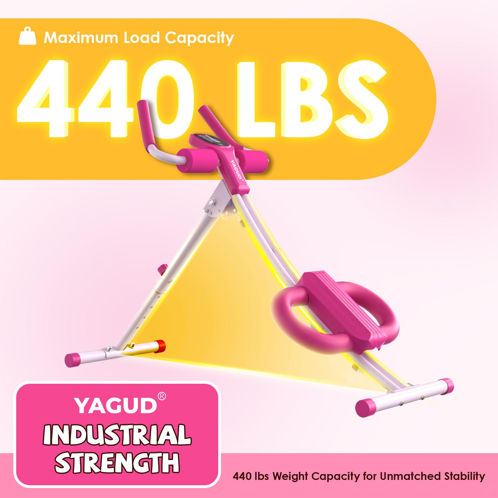 【New Arrivals】YAGUD Foldable Ab Workout Machine - 440lbs Heavy Duty Core Trainer with LCD Display, Adjustable Home Gym Equipment for Full Body Fitness 【New Arrivals】YAGUD Foldable Ab Workout Machine - 440lbs Heavy Duty Core Trainer with LCD Display, Adjustable Home Gym Equipment for Full Body Fitness