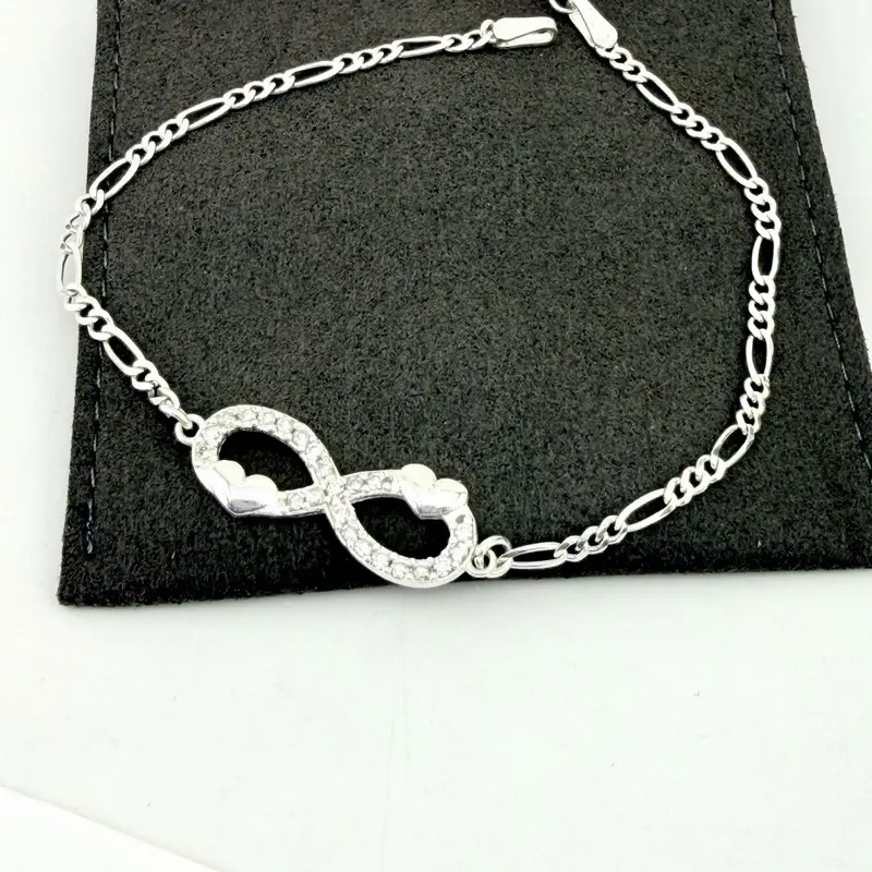 Pulsera infinito  de plata 925 | silver 925 cute infinity bracelet 7.5”