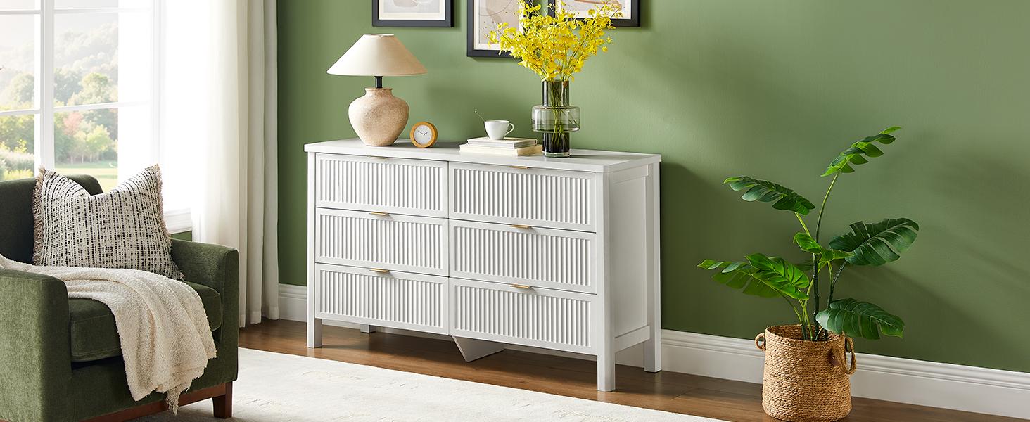 【SPOTLIGHT DAY】ONBRILL 60 " Fluted Dresser, Modern Wooden Dresser for Bedroom, Chest of Drawers with Metal Handle, TV Stand, Storage Organizer Unit, Storage Tower for Livingroom Hallway Closet ,Bedroom Furniture, Christmas Gift 【SPOTLIGHT DAY】ONBRILL 60 " Fluted Dresser, Modern Wooden Dresser for Bedroom, Chest of Drawers with Metal Handle, TV Stand, Storage Organizer Unit, Storage Tower for Livingroom Hallway Closet ,Bedroom Furniture, Christmas Gift