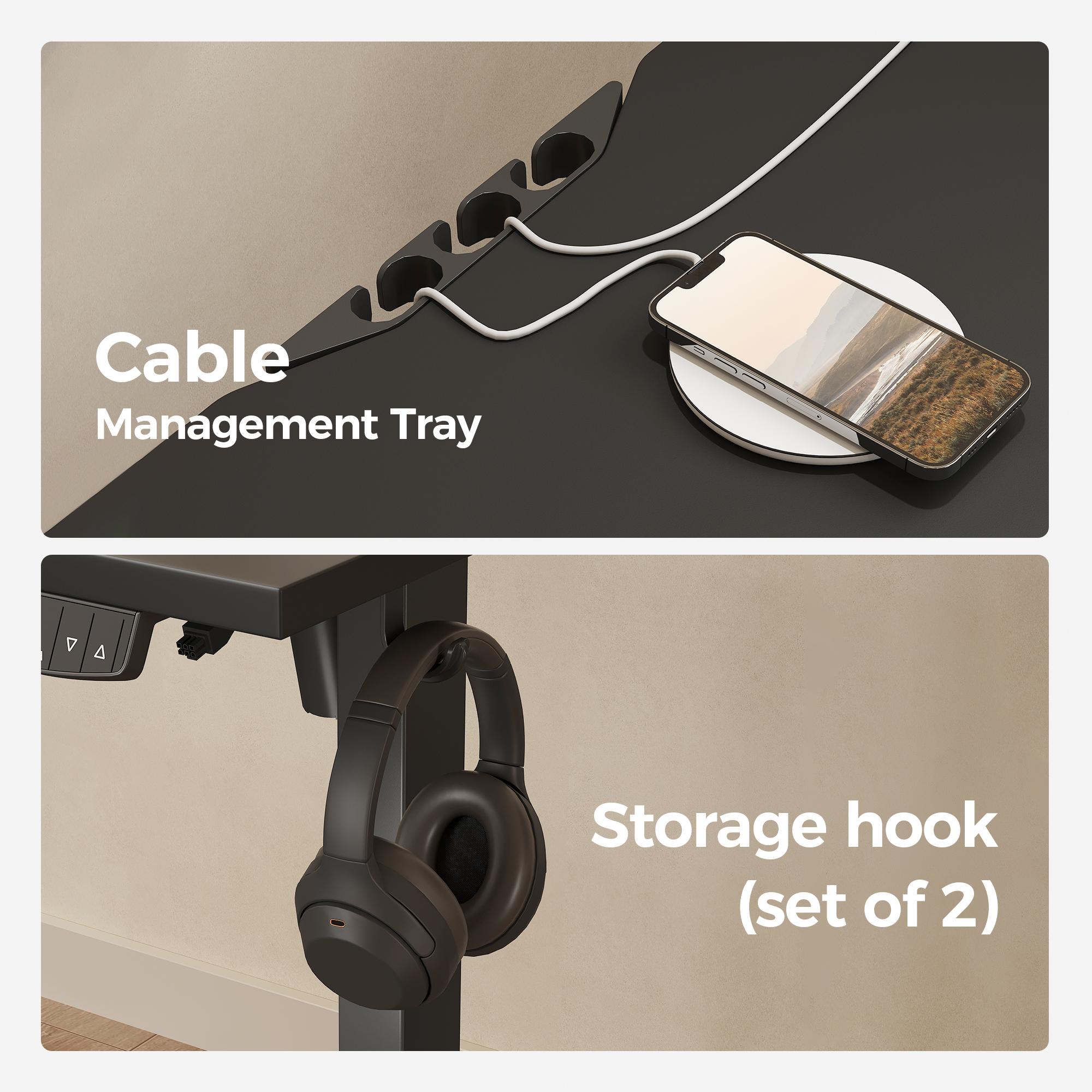 Agilestic L-Shaped Electric Standing Desk, Height Adjustable Sit-Stand Desk for Home Office, Ergonomic Computer Desk with Splice Board, Gaming Desks Gifts for Men and Women,Black/Rustic Brown/White/Oak