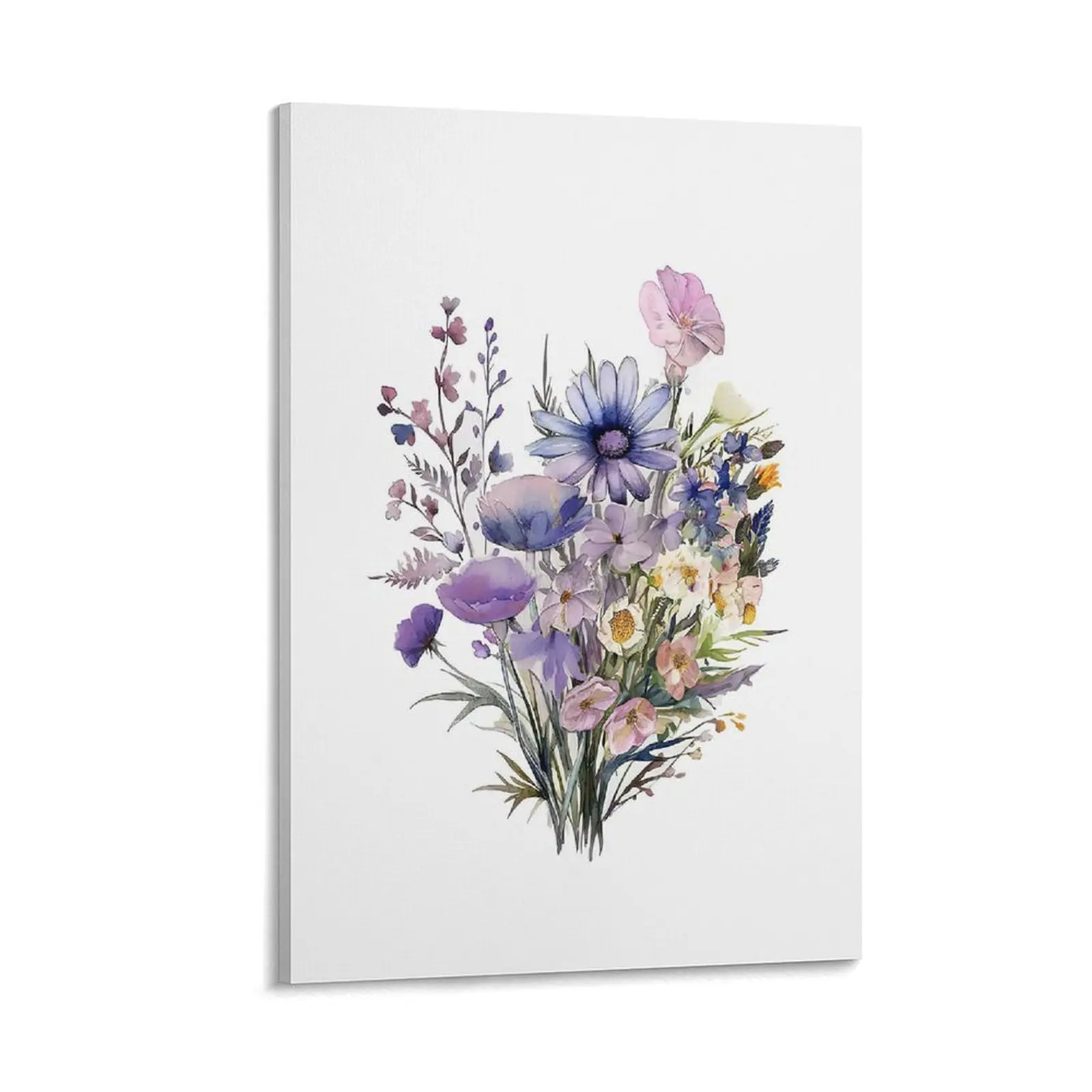 Watercolor Wildflower Wall Art Poster Prints Offer A Charming And Vibrant Addition to Living Rooms And Bedrooms. Canvas Poster Bedroom Decor Sports Landscape Office Room Decor Gift Frames Ornaments decoration artwork Artistic Photo Frame-.