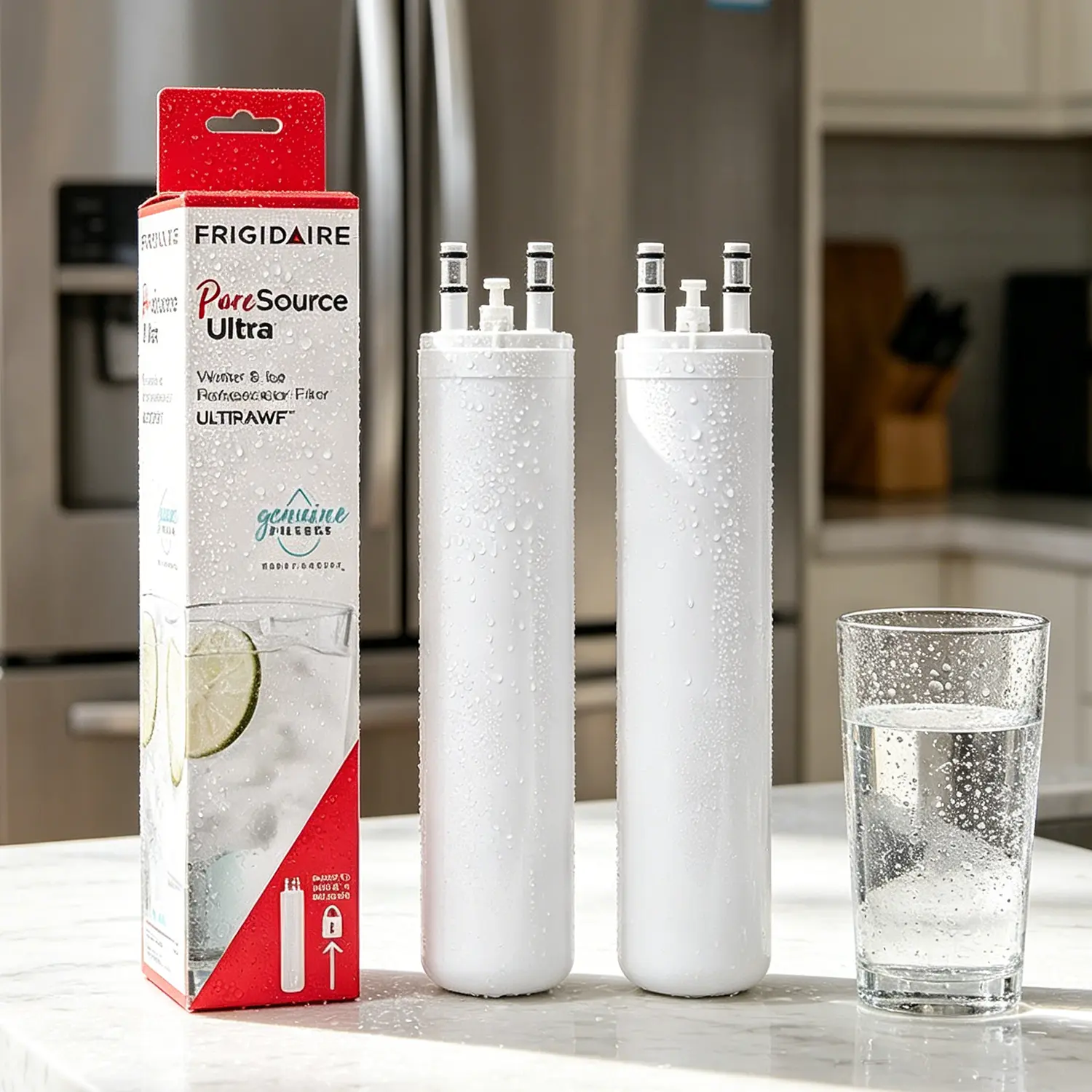 ULTRAWF Easy-Install Refrigerator Water Filter, Compatible with Frigidaire Pure Source Ultra, Kenmore 9999, 46-9999, A0094E28261, 11in Height, Supports Efficient Water Filtration