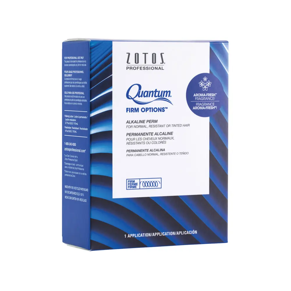 Zotos Quantum Firms Perm with Argan Oil for Frizz-Free Curls, Lightweight Water Wrap Formula for Resistant, Tinted & Gray Hair, Curly Hair Products, Conditioner, Hair Treatment