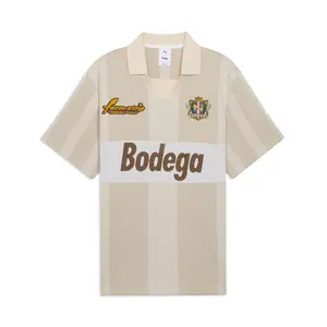 PUMA Mens X Bodega Collared Short Sleeve Jersey Casual - White