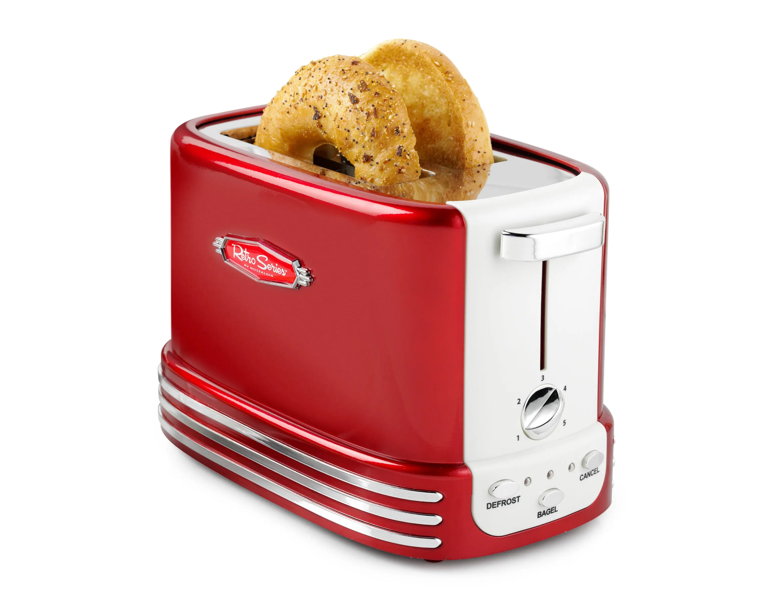Retro Wide 2-Slice Toaster, Red