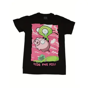 Invader Zimm Bold Fashion Statement On A Pig Cotton T Shirt Ride Exploring Boundaries With Style