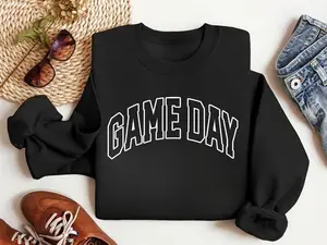 Game Day Shirt, Football Shirt, Game day Sweatshirt, Game day Hoodies, Women Football Shirt, Game Day Shirt, Football Season Tee, Graphic Long Sleeve Tops