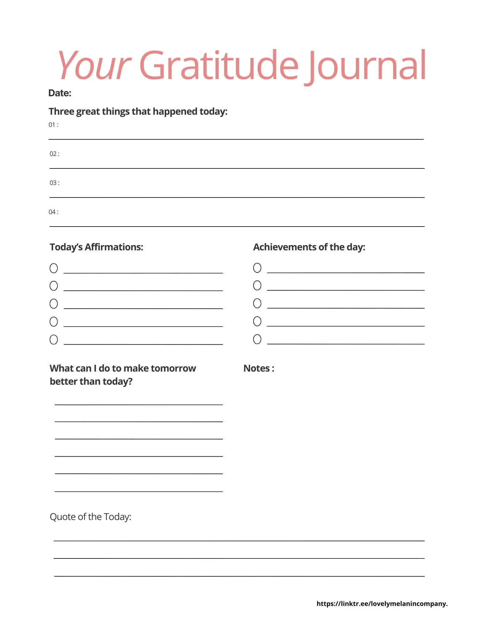 Gratitude Journal