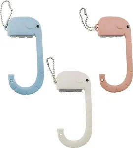 Desk Hook Purse for Table, Portable Shopping Bag Holder Hooks 3 PCS Cute Creative Elephant Shaped Under Shelf Used to Hang Handbags School Bags Backpack Decorate, Whitebluepink