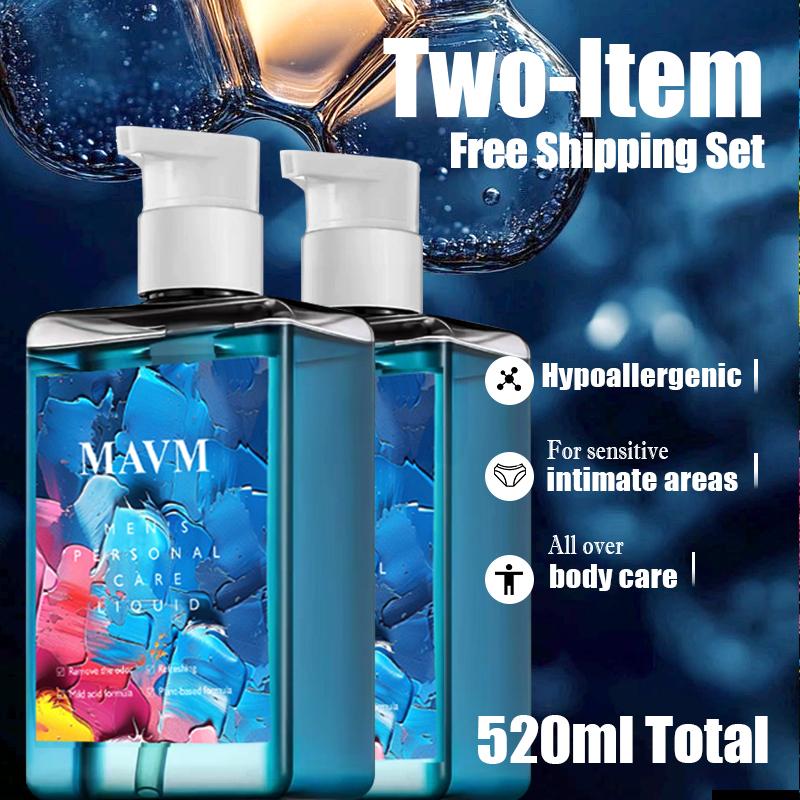 MAVM Men's Intimate Wash – Daily pH-Balanced Cleanser with Blue Fragrance | Plant-Based, Anti-Odor, Gentle Care