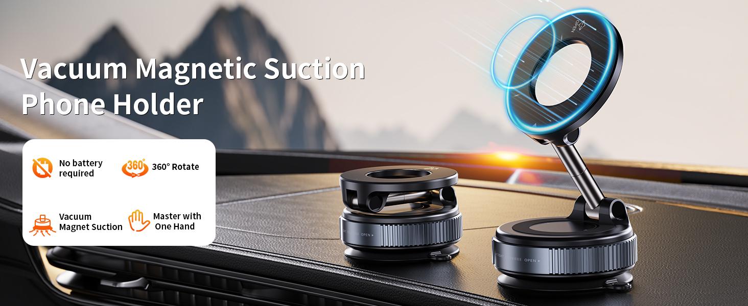 Guccqueen Universal Magnetic Car Phone Holder Strong Vacuum Suction Cup Mount for All Smartphones & Vehicles Foldable Design Works on Dashboard Gym & Bathroom Mirrors Guccqueen Universal Magnetic Car Phone Holder Strong Vacuum Suction Cup Mount for All Smartphones & Vehicles Foldable Design Works on Dashboard Gym & Bathroom Mirrors