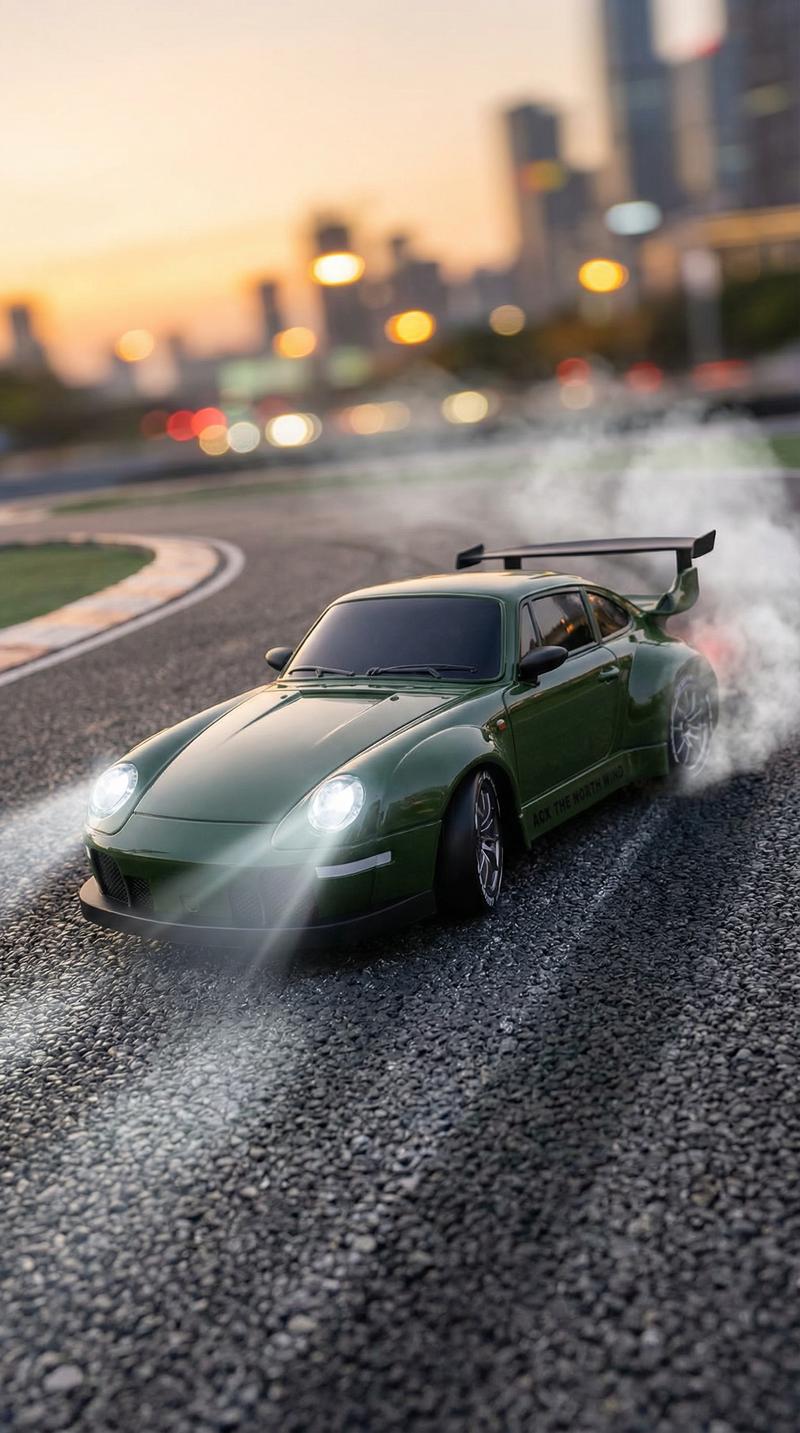 RC Drift Car, 1:24 Remote Control Car for Kids, 20KM/H 4WD High Speed RC Cars with LED Lights, Two Batteries, Extra Drifting Tires, Vehicle for Adults Boys Girls