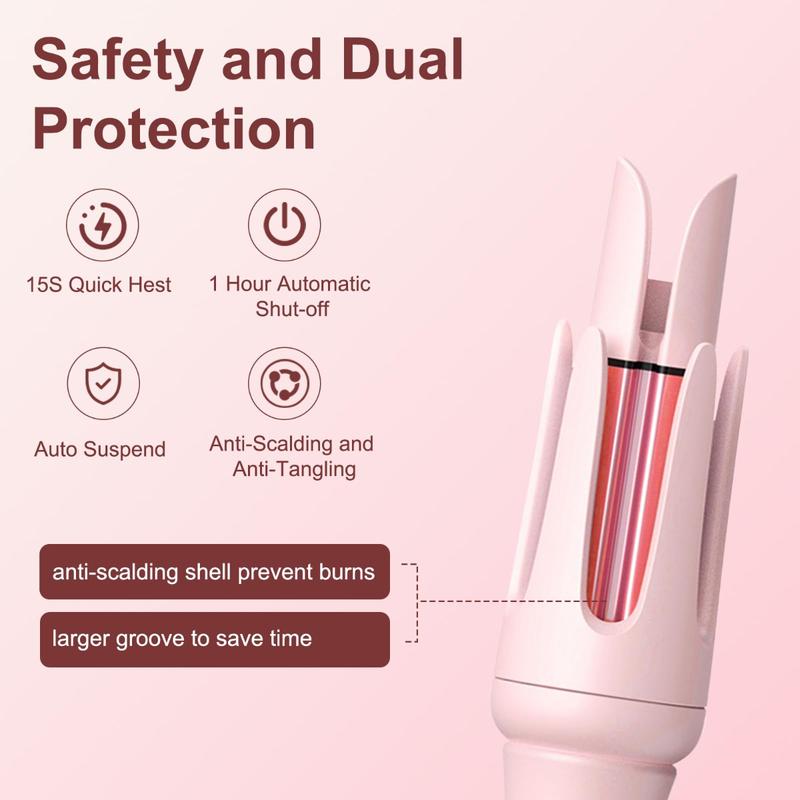 Fully automatic curling stick lazy curling tool,Negative Ion Automatic Hair Hair Curl Wand, 4 Modes Temperatures Rotating Curling Iron for Women, Hair Styling Tools for Home, Automatic Curling Stick ,Christmas, New Year, birthday gifts