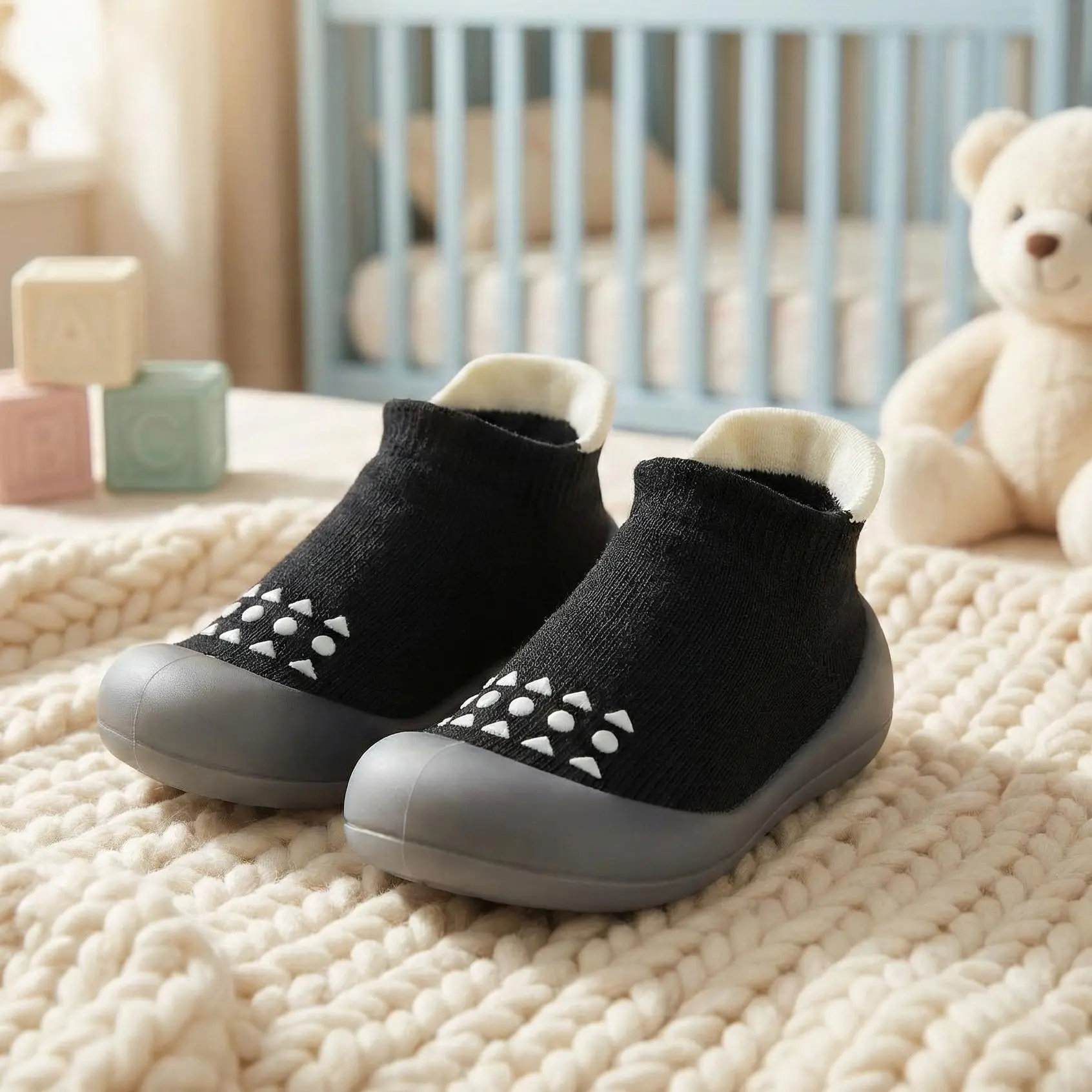 Baby Sock Shoes Infant Cozy Slippers for Newborns 6-36 Months Boys Girls Toddlers Indoor Outdoor Adorable Walking Sneakers Lightweight Breathable Durable #SpringStatements,back to school