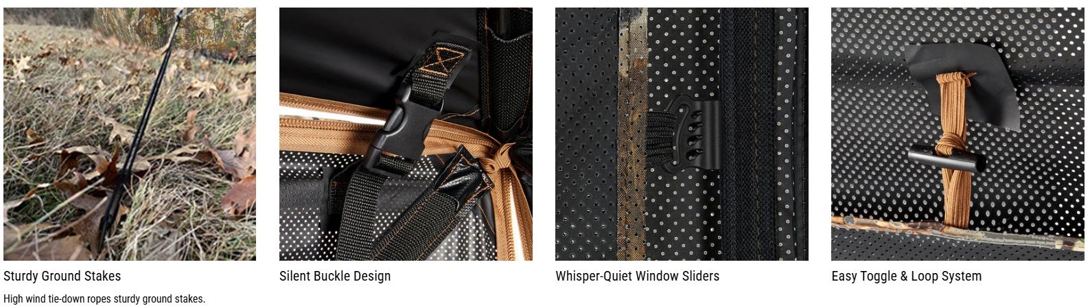 [Tidewe Hunting Winter] Tidewe Vis360 See Through Ground Blind Swing Door | 360° Camouflage Pop Up Hunting Blind for 2/3 Person | Portable Deer Blind with Orange Cover #Black Friday Deals